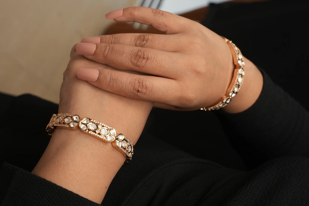 Leela Real Kundan Bangles Set