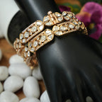 Leela Real Kundan Bangles Set