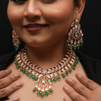 Manaal Bridal Set in Real Kundans