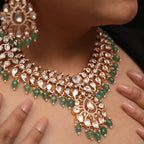 Manaal Bridal Set in Real Kundans