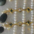 Noor Layerd Haar In Real Emerald And Real Pearls