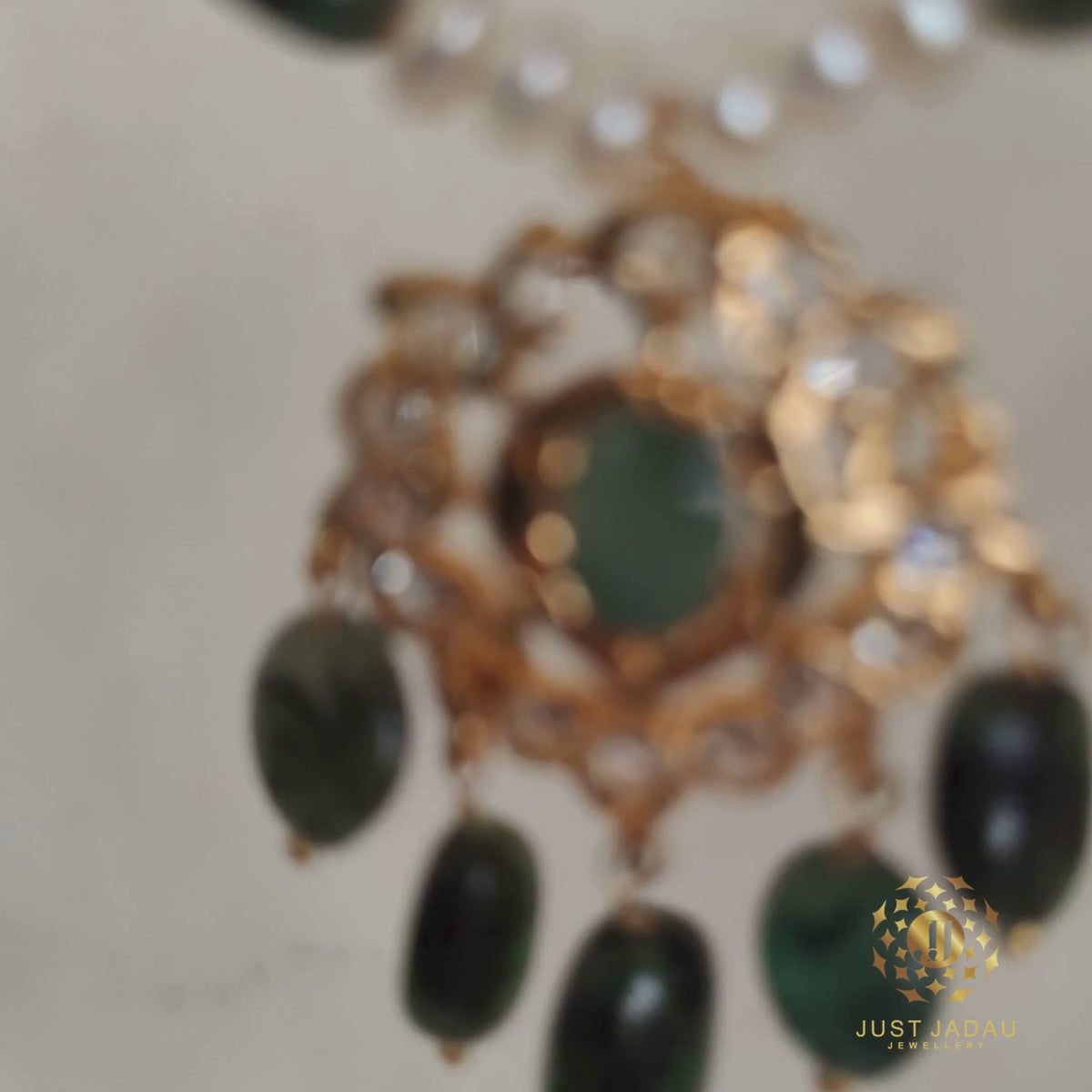 Akbar Satlada In Real Emerald and Real Pearls