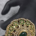 Karina Emerald Statement Finger Jadau Ring