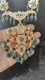 Asif Jahi Haar in Real emerald and Real Pearls