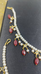 Basira Anklets In Ruby