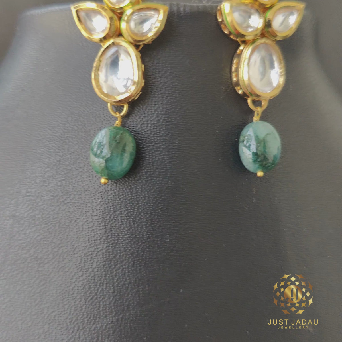 Elvish Haar In Real Emerald And Real Pearls
