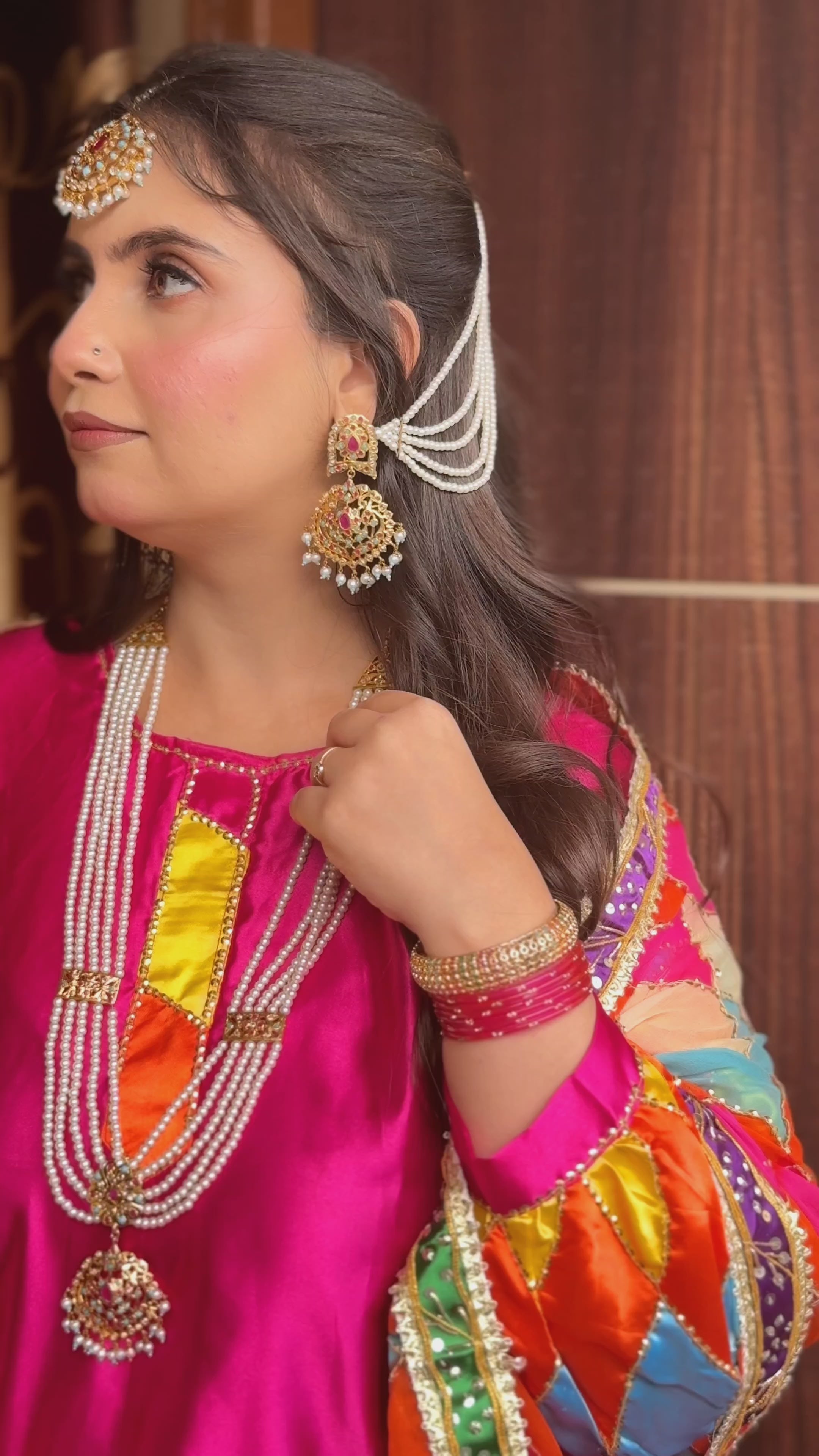 Reshma Bridal Set | Pearl Rani Haar & Jewelry Ensemble