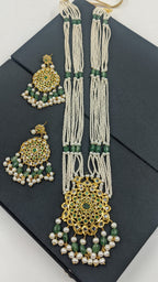 Shahnai Braidal set in Real Emerald