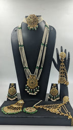 Shahnai Braidal set in Real Emerald