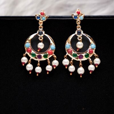 22-Carat Gold Plated Simi Small Chandbali Earrings