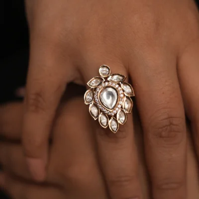 kundan finger ring, finger ring, finger ring for girl