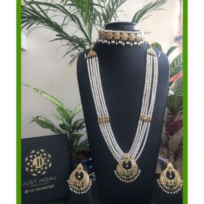 Rani Haar with Navratan and Real Pearls from Bushra Bridal Set