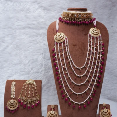 Zoufisha Bridal Set Real Ruby - Full Bridal Jewellery Set